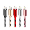 5-pack 3m Flätade Lightning-laddningskablar Laddarsladd för iPhone X Xs Pro Max