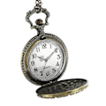 Miniatyrbillede 3 af 5: Vintage Crown Retro Chain Quartz Analog Lommeur