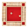 Miniatyrbillede 3 af 4: Træ Shut the Box Terningespil 4-sidet 10 Nummer Brætspil Bordspil Pubspil til Børn Voksne