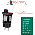 Miniatyrbilde 3 av 5: Transformatorplugg for julelys, 31V LED strømforsyning med timer, minne, 8 moduser, IP44 vanntett strømforsyningskontroller for juletre