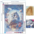 Miniatyrbild 3 av 5: Ugglor 12x16 tum diamantmålning för vuxna, DIY 5D Blommor Dia