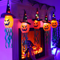 Miniatyrbillede 5 af 5: LED Halloween Sort Spindelvæv Lys med 70 LED Vandtæt