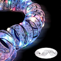 Miniatyrbillede 1 af 5: Bånd Fe Lys Juldekoration Juletræspynt til Hjemmet 2023 Jule Lys Navidad Natal Nytår 2024 Sølv-Multifarvet Silver-Multicolor 1M