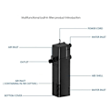 Miniatyrbillede 5 af 5: Opgraderet Akvarium Filter Nedsænkelig Strøm Intern Filter til Fisketank Filterpumpe 3 i 1 Spray Flow Biologiske Filter 3W/4W/8W/22W