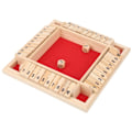 Miniatyrbillede 4 af 4: Træ Shut the Box Terningespil 4-sidet 10 Nummer Brætspil Bordspil Pubspil til Børn Voksne