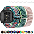 Miniatyrbild 2 av 5: Elastisk vävd loop för Fitbit Versa 3 2 Versa Lite armband justerbart nylon sportarmband armband för Fitbit Sense armband Royal blue
