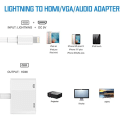 Pikkukuva 4 / 5: Lightning till HDMI-adapter 1080P Digital AV-adapter Synkronisering