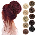 Miniatyrbilde 1 av 5: 1 stk. Messy Bun Hårforlengelse Scrunchie Krøllete Bølgete Messy Syntetisk Chignon for Kvinner Updo Hårtilbehør Bug#