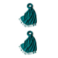 Pikkukuva 4 / 5: 1/2/3 unisex-huivit fransuilla Lämmin ja mukava putkihuivi tummanvihreä dark green 2Set