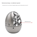 Miniatyrbild 5 av 5: Rostfritt stål äggklocka nedräkningstimer hem mekanisk timer köksredskap silver