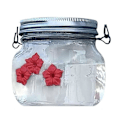 Miniatyrbillede 1 af 5: 1 pakke Mason Jar fuglefoder med blomsterfoderporte til udendørs hængende gårdhave havedekoration, Ja.pa