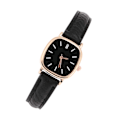 Miniatyrbild 1 av 5: Damklocka Analog Kvarts PU-Rem Armband Legering Foder Kvinnors Armbandsur (Black Strap Black Dial)