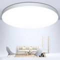 Miniatyrbillede 1 af 5: Paris_LED-loftlampe, loftlampe, LED loftlampe 24W, 6500K, 2000LM, IP44 vandtæt rund moderne enkel hvid badeværelseslampe til kælderrum Ø30cm