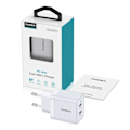 Miniatyrbilde 1 av 5: Choetech Dobbel Type-C Vegglader, 40W PD, hvit—pa
