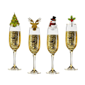 Miniatyrbillede 4 af 9: 10 stk Julekopkort Julemandshue Vinglas Dekoration Juletræspynt Til Hjemmet Julepynt Festpynt Nytårsgaver Matches the image