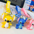Miniatyrbillede 4 af 5: Anime Disney Stitch nøglering og dukke nøglering mode par taske ornament nøglering bilvedhæng gave