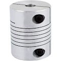 Miniatyrbillede 1 af 3: 8mm til 10mm Akselkobling 19mm Længde 25mm Diameter Trinmotorkobling Aluminiumlegering Koblingsdon til 3D-printer CNC-maskine DIY-enkoder