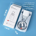Miniatyrbillede 1 af 5: pd20w hurtig opladerhoved egnet til iPhone Apple oplader sæt europæisk standard mobiltelefon opladerhoved