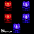 Miniatyrbillede 1 af 5: Lyssæt Transparente Klodser Reservedele til DIY Byggeklodser Red blue double flash
