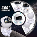 Miniatyrbillede 2 af 5: Paris Justerbar lysstyrke astronaut galakse stjerneprojektionslampe, LED natlampe børn stjernelampe, astronautpynt