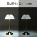Miniatyrbilde 3 av 5: LED trådløs bordlampe, batteridrevet bordlampe, dimbar LED-bordlampe - sengelampe for stue, soverom, 3 lysfarger (PA)