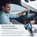 Miniatyrbilde 4 av 5: Paris_Bluetooth enkelt trådløst headset, USB-C-lading, vanntette hodetelefoner for kjøring/forretninger/kontor med Android/iOS, bærbar datamaskin
