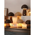 Miniatyrbillede 1 af 5: Svampe Lampe Genopladelig Bærbar Natlampe - Trælampe Soveværelseslampe Sengebordslampe Coffee