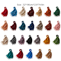 Pikkukuva 5 / 5: 1/2/3 unisex-huivit fransuilla Lämmin ja mukava putkihuivi tummanpunaiselle dark red 1Set