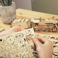 Miniatyrbild 3 av 4: 3D-pussel för vuxna, träleksaksmodeller, byggsatser för Prime Steam Express