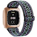 Miniatyrbild 1 av 5: Elastisk vävd loop för Fitbit Versa 3 2 Versa Lite armband justerbart nylon sportarmband armband för Fitbit Sense b Emerald green