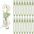Miniatyrbillede 1 af 5: Genanvendelige silikone kabelbindere 16 stk. Kabelbindere Kabelorganiser til høretelefoner Telefonopladere Lydkabel Computer (16 stk., Grøn)