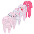 Miniatyrbillede 1 af 3: Våren Baby Pyjamas Piger Drenge Jumpsuit 151 % bomuld Åndbar Blød Jumpsuit Ivory 9-12M_paris Ivory 9-12M