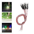 Miniatyrbillede 5 af 5: 1/2/3/5 10 STK Forbundne 3 mm LED-pærer Emitterende Dioder DC3V Varmt Hvidt 30cm Warm White 30cm 5Set