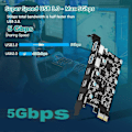 Pikkukuva 3 / 5: PCIe-laajennuskortti 5 porttiin (3x USB C, 2x USB 3.0-A) PCI Express -laajennuskortti Windows 10/8/.pa -käyttöjärjestelmille