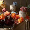 Miniatyrbillede 5 af 5: Simuleringsblomst 3 brændte kantstilke kort gren simulerings hortensia blomst boligindretning (hvid)
