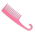 Bredtandad duschkam med krok, 2-pack - Rosa