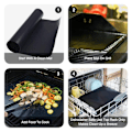 Miniatyrbild 3 av 5: 6-pack Grillmatta, Ugnsmatta, Bakningsmatta - Non Stick - 40x33 Svart Black 6-Pack