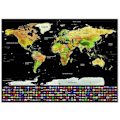 Miniatyrbild 2 av 4: World Map - Scratch Off Map with Flags 23443