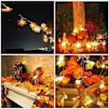Miniatyrbilde 3 av 3: Høstdekorasjon 20 LED Kunstige Løv Lønnløv Fallende Girlang Lysstreng Dekor Halloween Jul