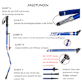 Miniatyrbillede 4 af 5: Foldbare vandrestave – justerbare, lette, teleskopiske