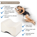 Miniatyrbild 4 av 4: Ortopedisk knäkudde, ortopedisk benkudde med memory foam för sidosovare, Relax knä ortopedisk kudde Idealiskt val för sidosömn.pa