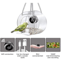 Miniatyrbillede 3 af 4: Fuglefoderautomat med udendørs kamera, redekasse med 720P natversion WiFi-kamera, sort,.pa