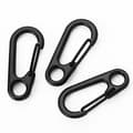Minikarbinhakar 3-pack, Lättviktig Slitstark Aluminiumlegering för Nycklar Ryggsäckar Campingutrustning, Svart 3,1 Cm