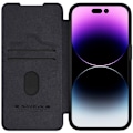 Miniatyrbild 3 av 5: Nillkin iPhone 15 Pro Max Plånboksfodral Qin Pro Läder - Svart 75