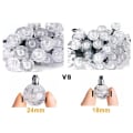 Miniatyrbilde 3 av 5: LED-lyskjede balkong krystallkuler 60 LED 11m 8 moduser