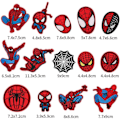 Miniatyrbilde 2 av 4: 14 stykker strykemerker med stjerner, Spiderman-merker for klær broderi, applikasjon for å sy på jakker, ryggsekker, jeansmerker (hy)_paris