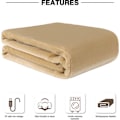Miniatyrbilde 2 av 4: USB-varmeteppe for enkelt kontorbruk, elektrisk teppe for ben, smart teppe med konstant temperatur, beige.pa