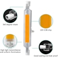 Miniatyrbillede 2 af 5: R7S LED-pære 78mm 10W Dæmpbar lineær lys til køkken, badeværelse, have, 2 stk