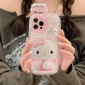 Miniatyrbild 1 av 4: Sanrios Kawaii 3d Hello Kittys Iphone12 11promax Söt tecknad phone case Iphone13 phone case Sminkspegel Födelsedagspresent XsMax