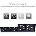 Miniatyrbillede 3 af 4: Dhrs Ps4 Køleventilator, USB Ekstern Køler 5 Ventilator Turbo Temperaturkontrol Køling
